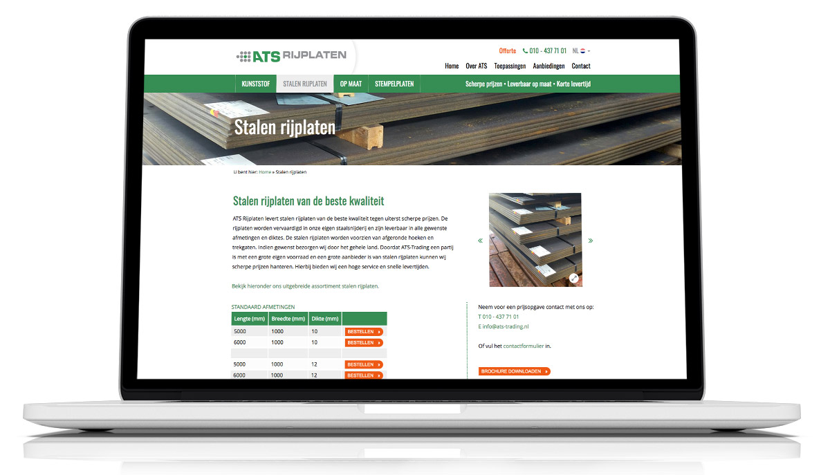 Website ATS Trading door Esens Design
