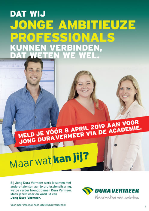 Ontwerp ambitieuze professionals poster Dura Vermeer 