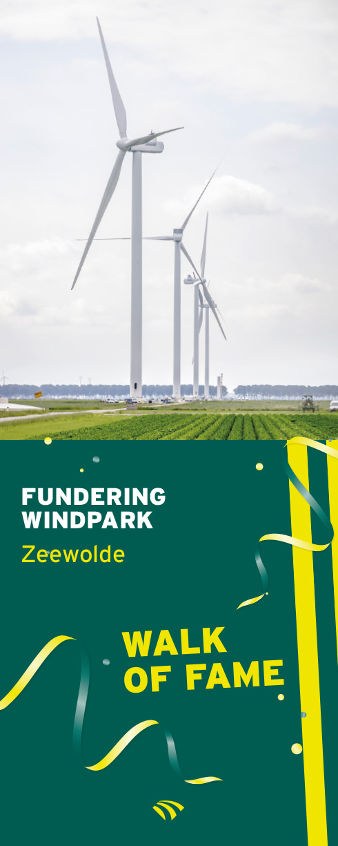 Dura vermeer walk of fame Fundering Windpark Zeewolde