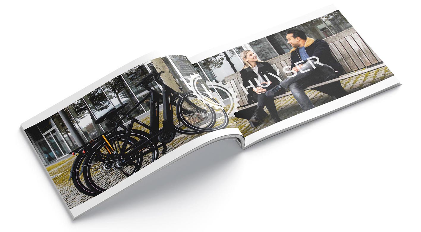 Ontwerp Brochure Huyser fietsen - binnenzijde