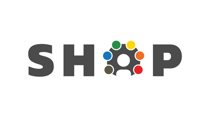 Grafische vormgeving logo SHOP