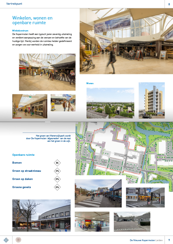 Pagina 2 en 3 winkelcentrum de Kopermolen brochure Van der Vorm