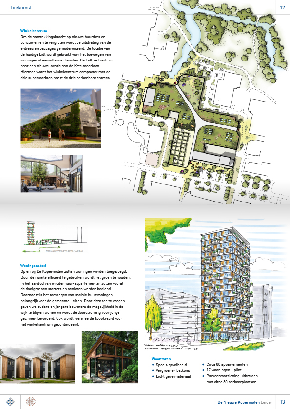 Pagina 7 en 8 winkelcentrum de Kopermolen brochure Van der Vorm
