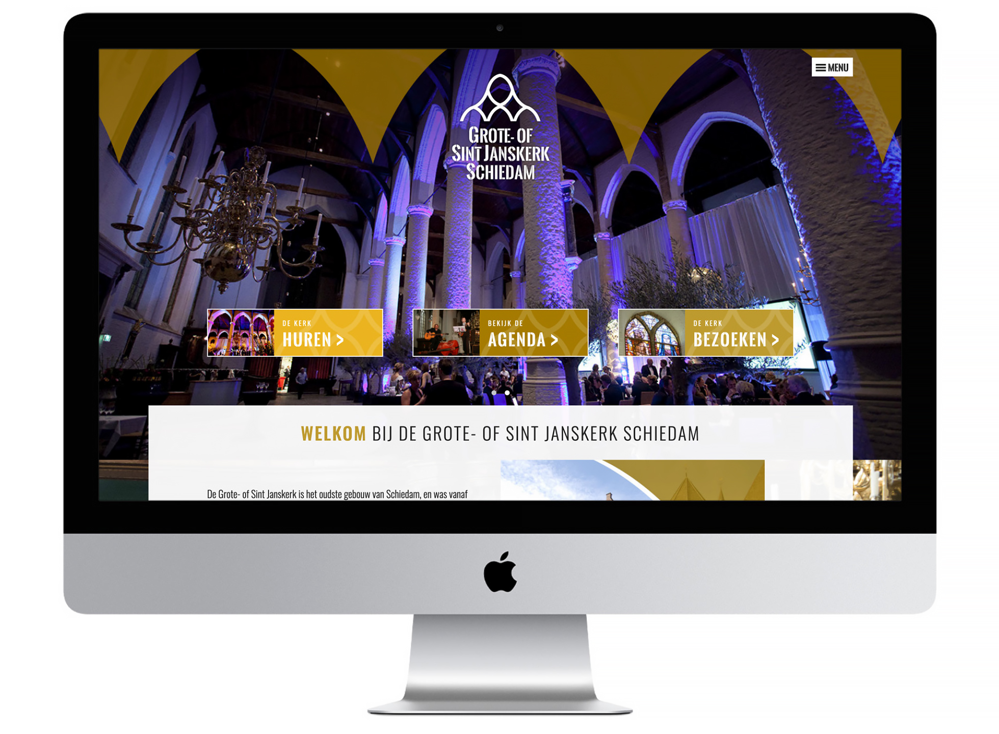 Homepage website Grote- of Sint Janskerk Schiedam