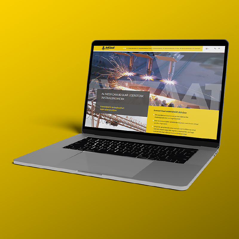 Esens Design heeft een nieuwe website ontwikkeld voor Avezaat Staal