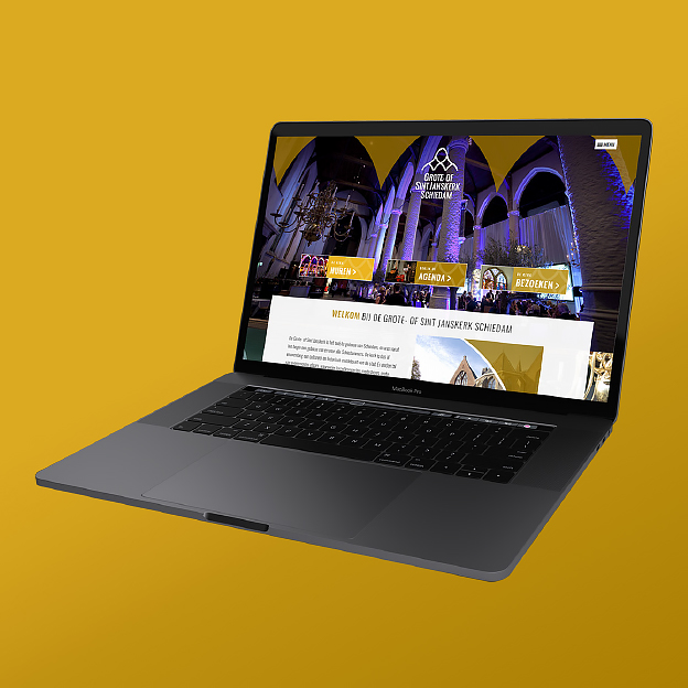 Esens heeft een website ontworpen en gebouwd voor de Grote Kerk in Schiedam