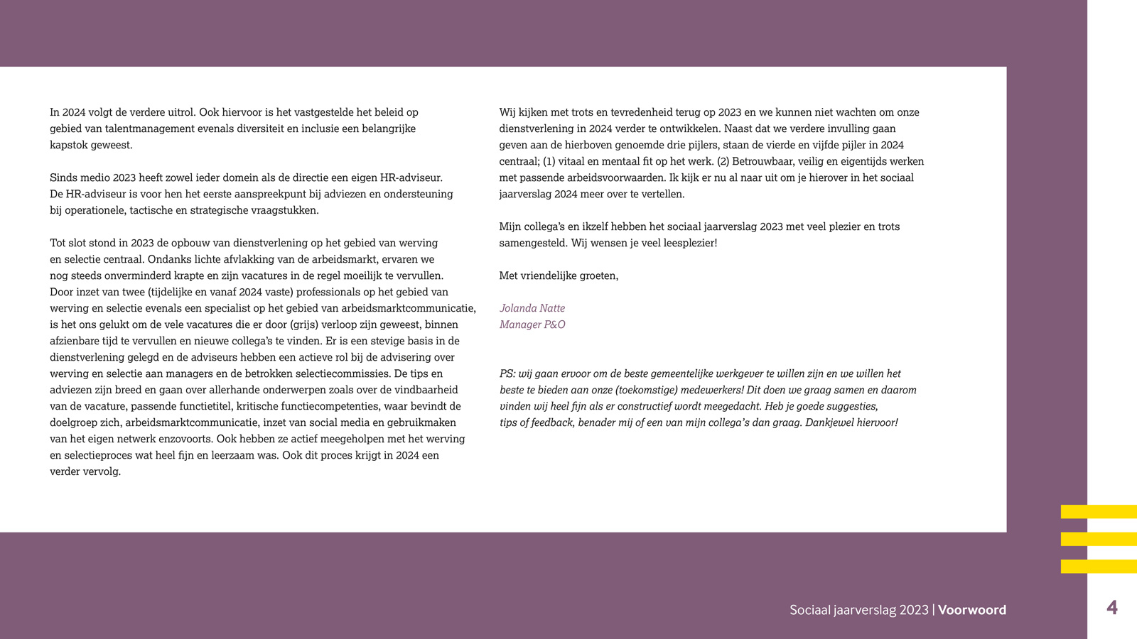 gemeente Schiedam sociaal jaarverslag voorwoord