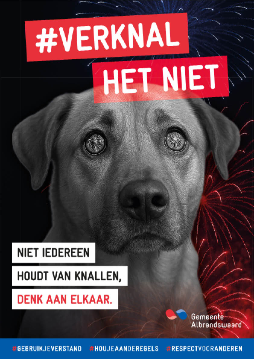 gemeente Albrandswaard verknal het niet poster hond