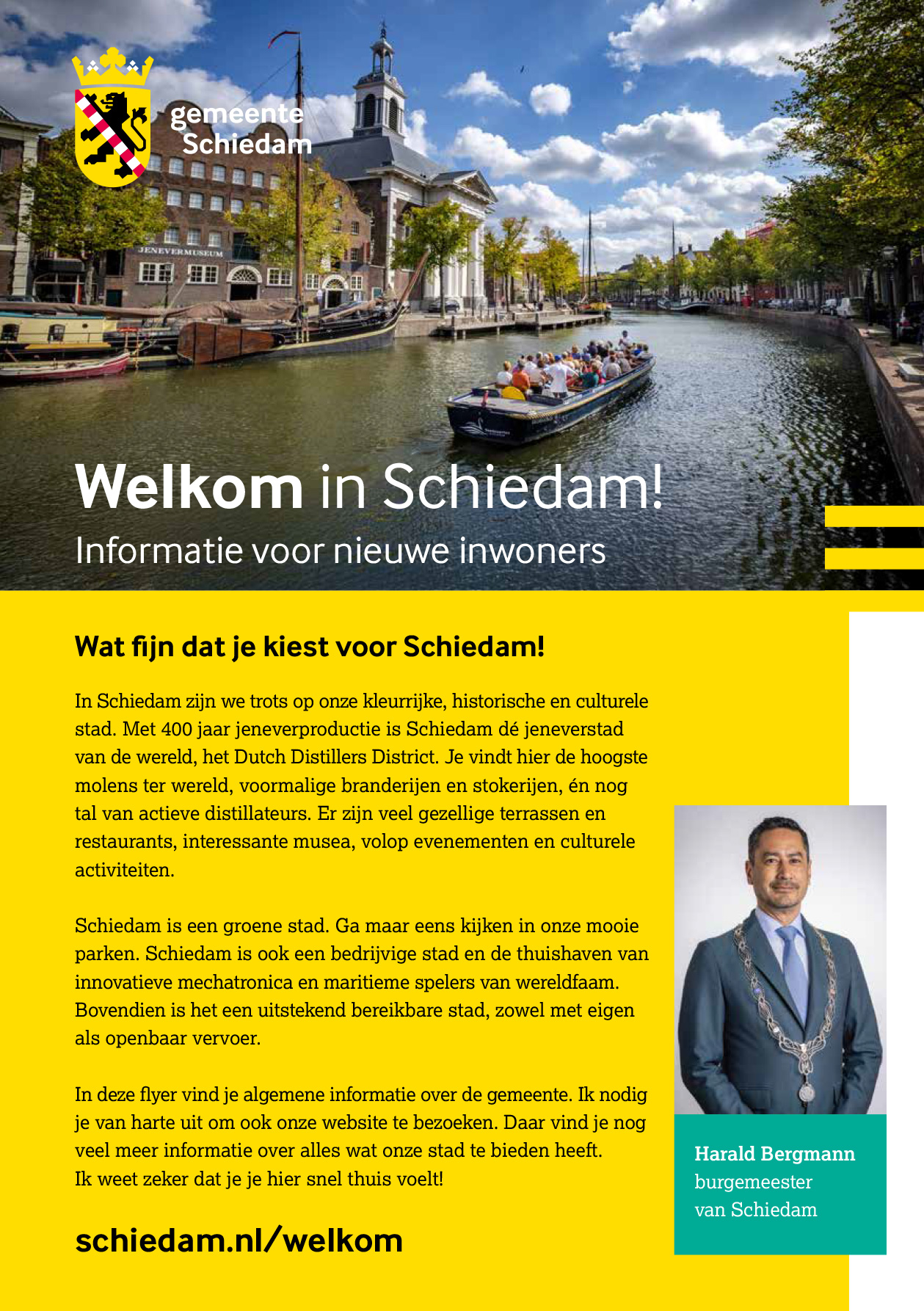 gemeente schiedam welkom in schiedam flyer voorkant