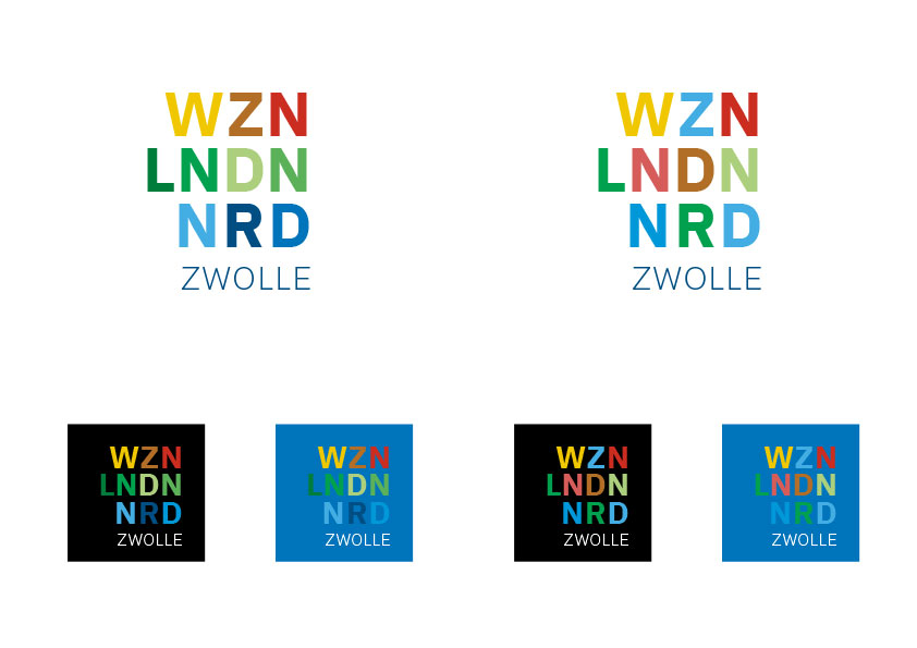 Weezenlanden Noord logo variaties
